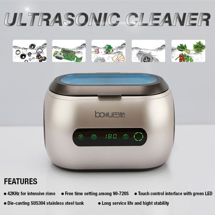 baku BA-3060A 220V Touch Version Household Glasses Jewelry Cleaning Tools Ultrasonic Cleaning Machine, EU Plug, EU Plug