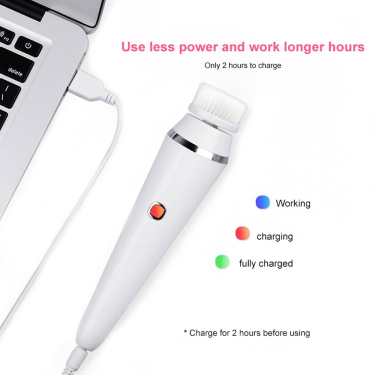 SK0306B 4-In-1 Electric Facial Cleansing Brush To Clean Pores And Blackheads Makeup Remover Brush Waterproof Silicone Cleansing Instrument