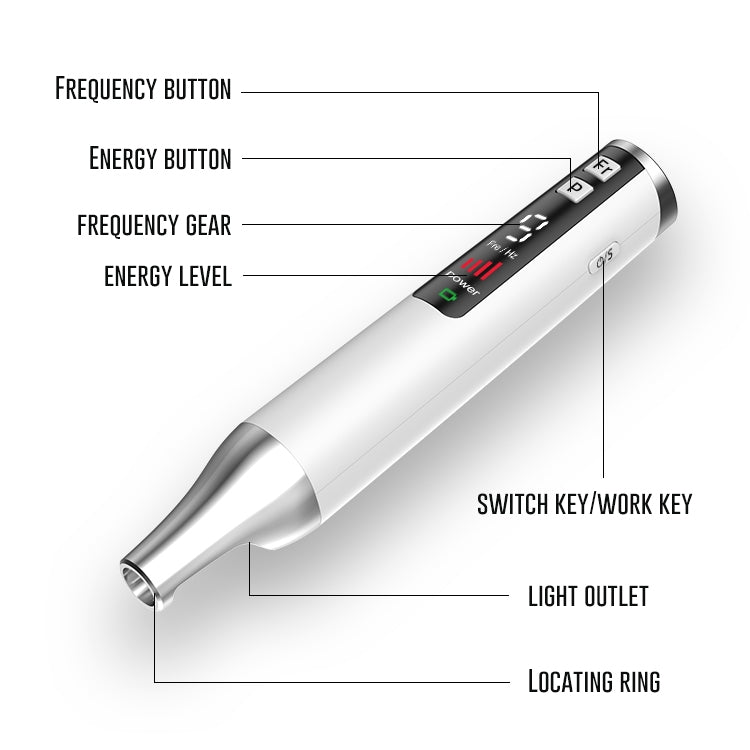 AA-A401 Small Freckle and Mole Removal Pen Tattoo and Eyebrow Removal Beauty Instrument, Red Light Plug-in, Blu-ray Plug-in, Red Light Battery, Blu-ray Battery