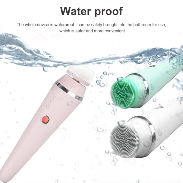 SK0306B 4-In-1 Electric Facial Cleansing Brush To Clean Pores And Blackheads Makeup Remover Brush Waterproof Silicone Cleansing Instrument