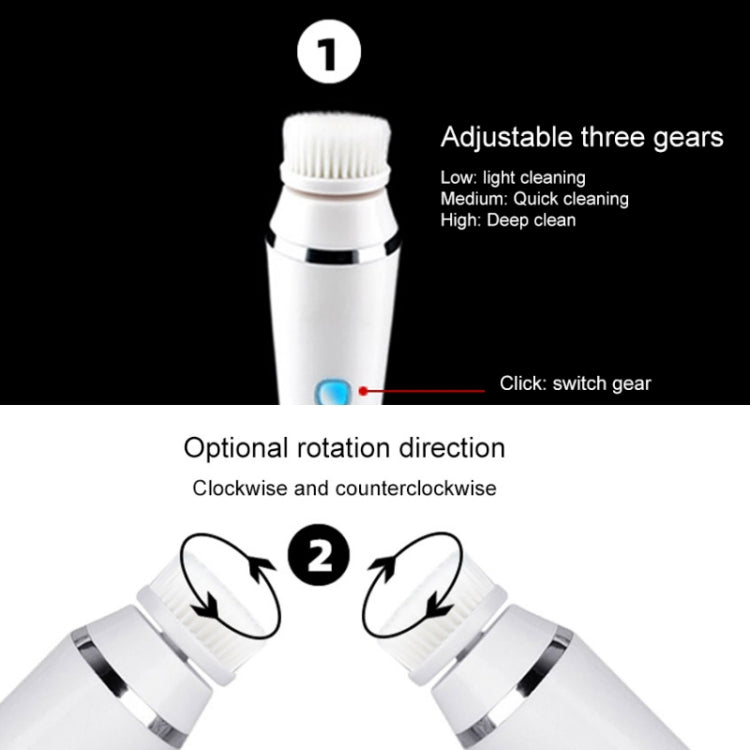 SK0306B 4-In-1 Electric Facial Cleansing Brush To Clean Pores And Blackheads Makeup Remover Brush Waterproof Silicone Cleansing Instrument