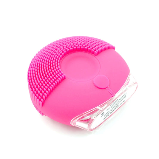 Silicone Sound Wave Vibration Massage Cleansing Bristles Pore Cleaning Beauty Brush, Rose Red, Pink, Lemon Yellow, Light Purple, Green, Blue