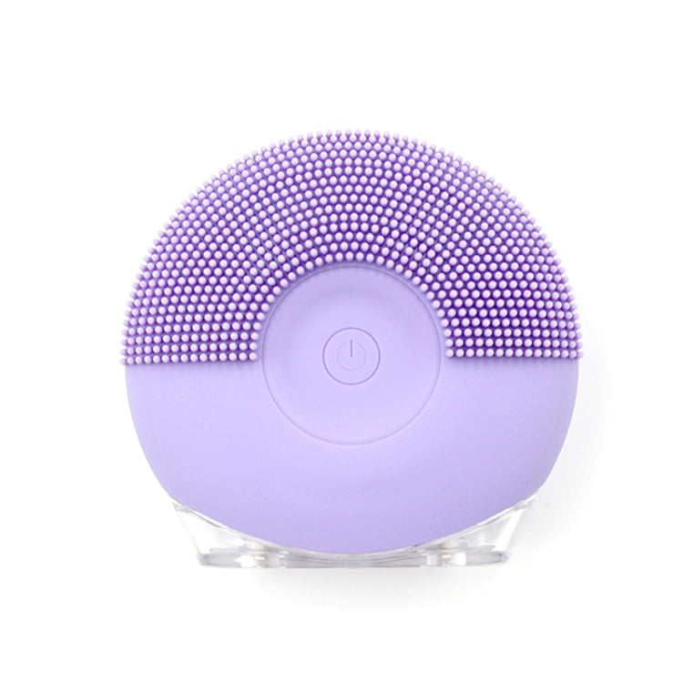 Silicone Sound Wave Vibration Massage Cleansing Bristles Pore Cleaning Beauty Brush, Rose Red, Pink, Lemon Yellow, Light Purple, Green, Blue