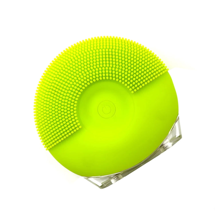 Silicone Sound Wave Vibration Massage Cleansing Bristles Pore Cleaning Beauty Brush, Rose Red, Pink, Lemon Yellow, Light Purple, Green, Blue