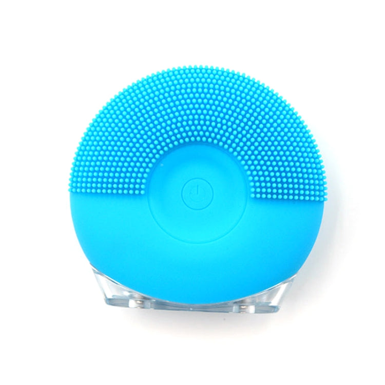 Silicone Sound Wave Vibration Massage Cleansing Bristles Pore Cleaning Beauty Brush, Rose Red, Pink, Lemon Yellow, Light Purple, Green, Blue
