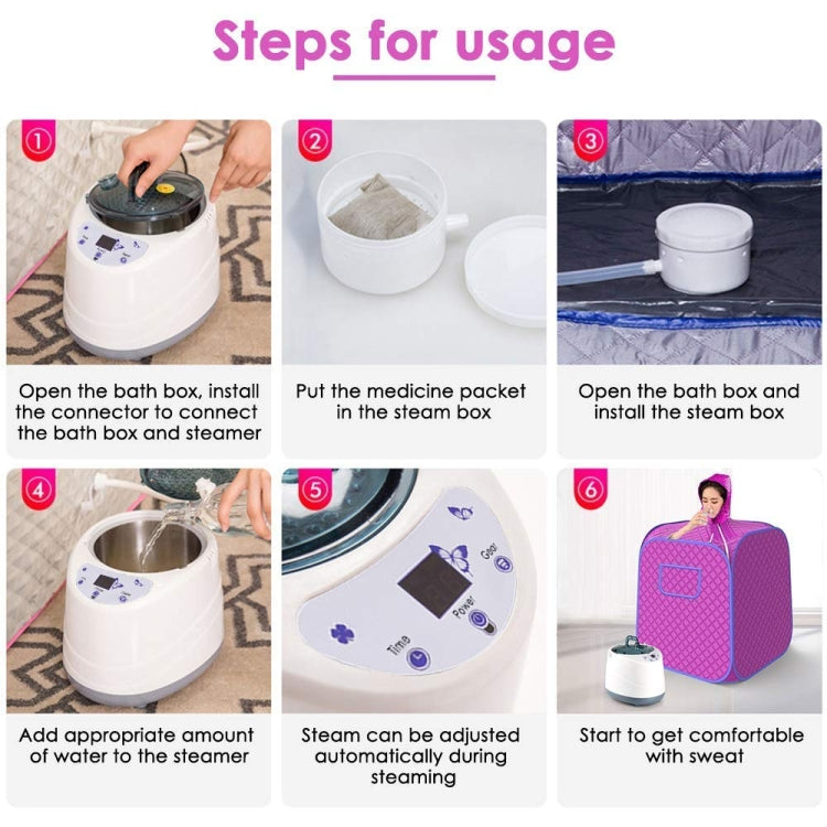 Dual Person Portable Steam Sauna Spa With Pot Set Weight Loss Skin Spa Machine, US Plug 110V, EU Plug 220V, UK Plug 220V
